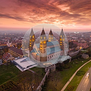 Beautiful view of Church in Pecs