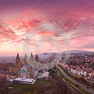 Beautiful view of Church in Pecs