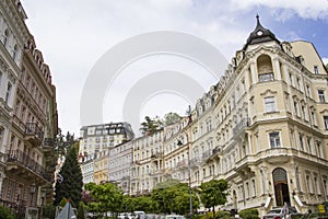 Beautiful view of the city center in Karlovy Vary