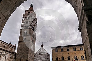 Beautiful view of the city center of Pistoia, Tuscany, Italy