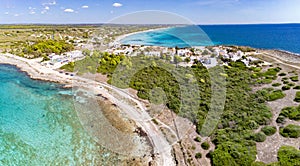 Beautiful view of a coastline in Punta Prosciutto,Porto Cesareo, Italy