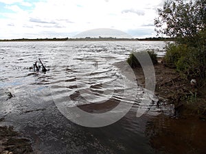 The beautiful view of the confluence of two rivers.