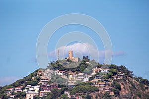 Beautiful view of the Costa Brava Blanes in Spain under a blue sk