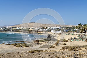 Beautiful view of the Costa Calma resort on the island of Fuerteventura, Canary Islands, Spain