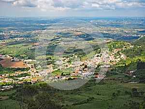 View over the countryside from Serra de Montejunto Mountain in Portugal photo