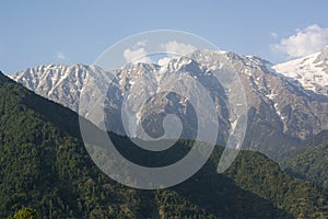 A beautiful view of the Dhauladhar Mountain Range