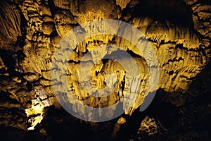 Beautiful view of Dim Magarasi cave in Turkey photo