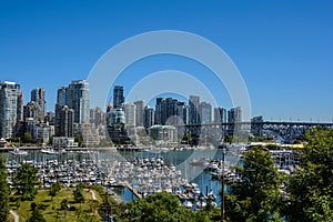 Beautiful view downtown of Vancouver