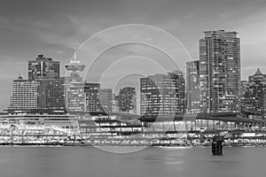 Beautiful view of downtown Vancouver skyline, British Columbia, Canada