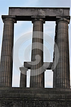 Beautiful view of Edinburgh monuments.