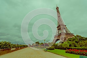 Beautiful view of the Eiffel Towel in Paris