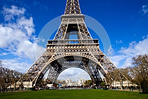 Beautiful view of The Eiffel Tower in Paris