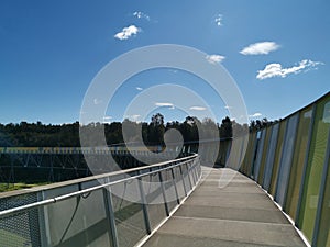 Beautiful view of an elevated circular walkway