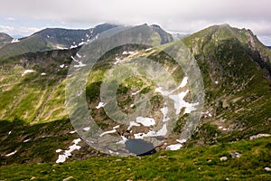 Beautiful view of Fagaras Mountains in a sunny summer day