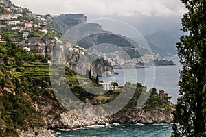 Beautiful view of the famous Amalfi Coast, Campania, Italy