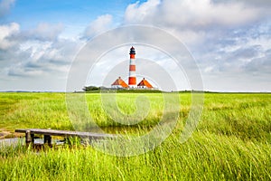 Westerheversand lighthouse, North Sea, Schleswig-Holstein, Germany