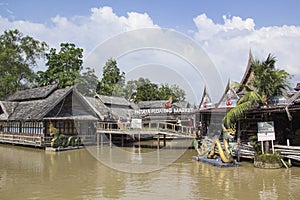 Beautiful view of the Floating Market in Pattaya