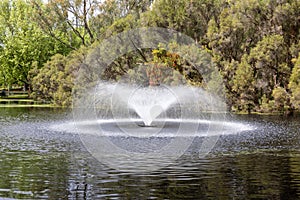 Beautiful view of the fountain in Hyde Park, Perth WA