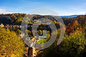 Beautiful view of the Fribourg city, Switzerland