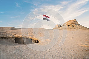 Beautiful view of the Gebel al-Mawta in Siwa Oasis