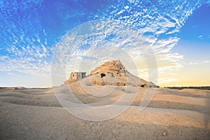 Beautiful view of the Gebel al-Mawta in Siwa Oasis