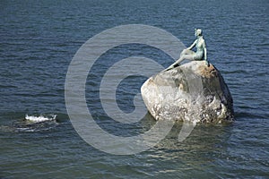 Beautiful view of the Girl in a Wetsuit in Stanley Park in Vancouver