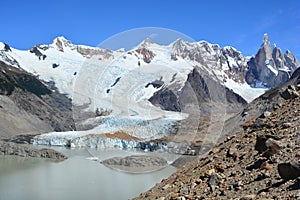 Beautiful view of a glacier inside the Los Glaciares National Park, El ChaltÃ©n, Argentina