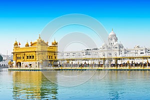 Beautiful view of golden temple shri amritsar sahib