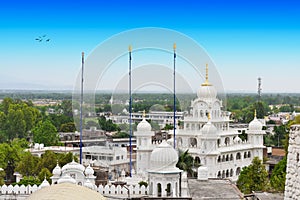 Beautiful view of gurudwara sahib in shri Anandpur Sahib, Punjab