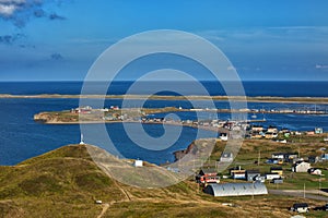 Beautiful view of Havre aubert in Iles de la Madeleine photo