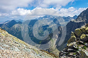 Krásny výhľad na Vysoké Tatry na severnom Slovensku.