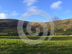 Beautiful view at the hills in Wales