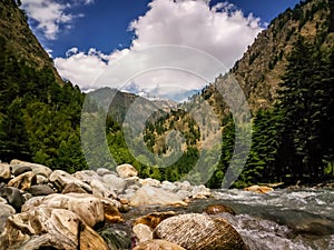 Beautiful view of Himalayan mountains, Kasol, Parvati valley, Himachal Pradesh, India