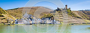 Historic town of Beilstein with Mosel river in spring, Rheinland-Pfalz, Germany photo