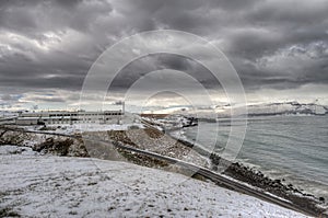 Beautiful view of the historic town of Husavik