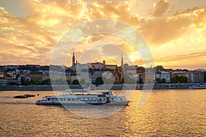 Beautiful view on Hungarian capital city, Budapest.