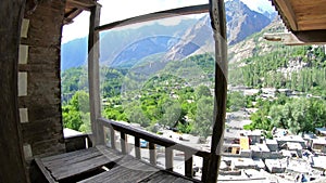 Beautiful View Of Hunza Valley From Altit Fort On A Sunny Day