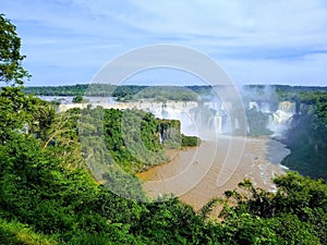 Beautiful view of iguazu Falls, ParanÃ¡, Brazil