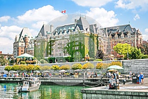 Beautiful view of Inner Harbour of Victoria, BC, Canada