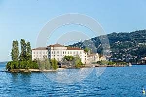 Beautiful view of Island Bella on Lake Maggiore, Italy