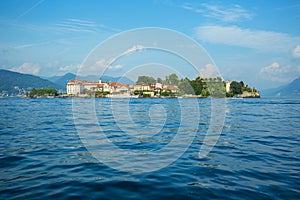 Beautiful view of Island Bella on Lake Maggiore, Italy