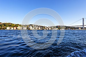 Beautiful view of Istanbul and the Golden Horn during a cruise on the Bosphorus