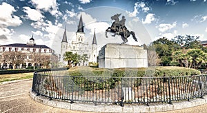 Beautiful view of Jackson Square in New Orleans, Louisiana