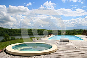 Beautiful view from a jacuzzi