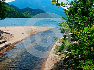 Beautiful view of the Japan ocean & montain