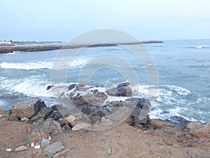 beautiful view of Kanyakumari beach, Tamil Nadu, India