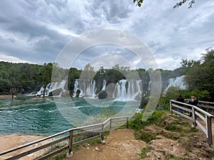 Beautiful view on Kravica waterfall in Bosnia and Herzegovina