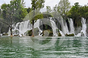 Beautiful view on Kravica waterfall in Bosnia and Herzegovina