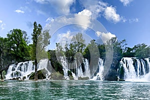 Beautiful view on Kravica waterfall in Bosnia and Herzegovina