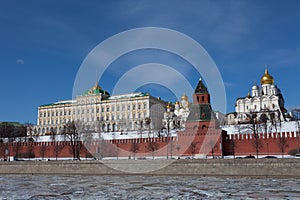 Beautiful view of the Kremlin in Moscow